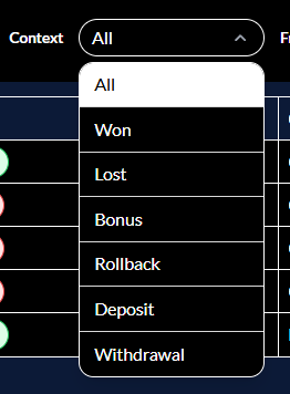 Context filter options