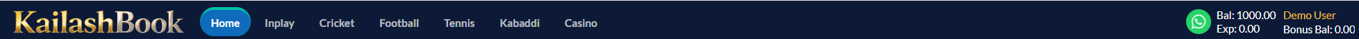 Header showing Demo User