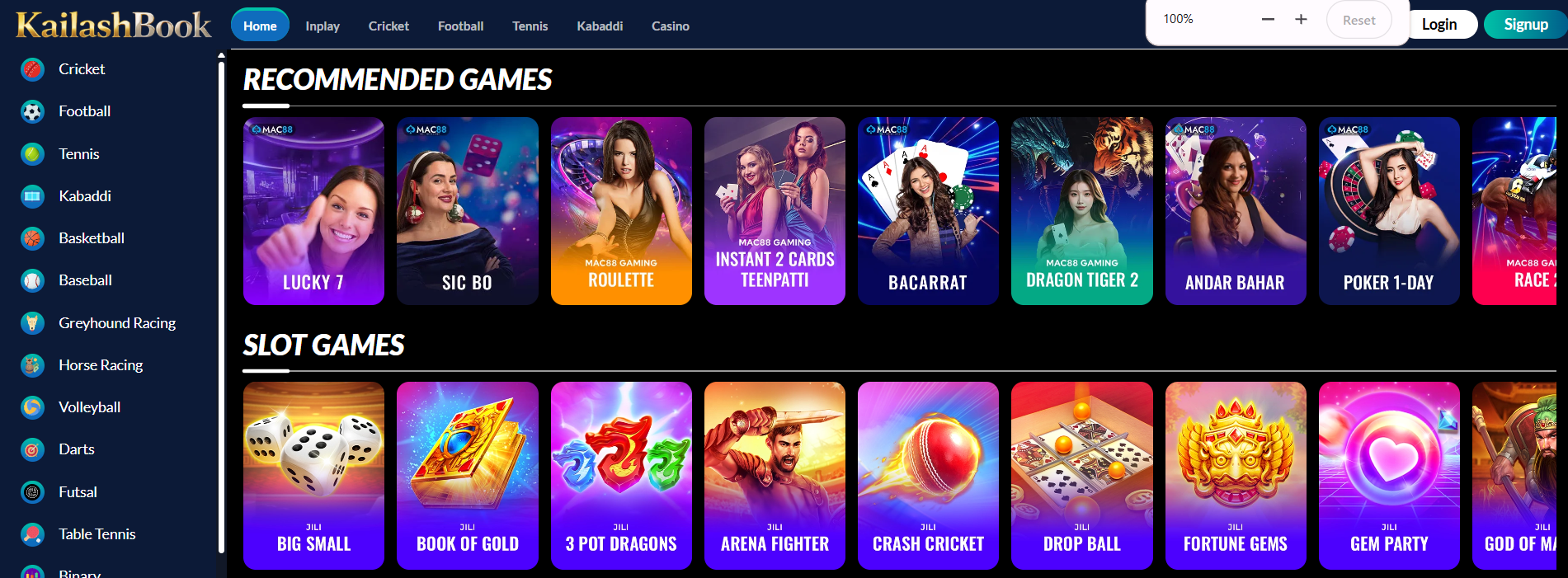Recommended and Slot Games