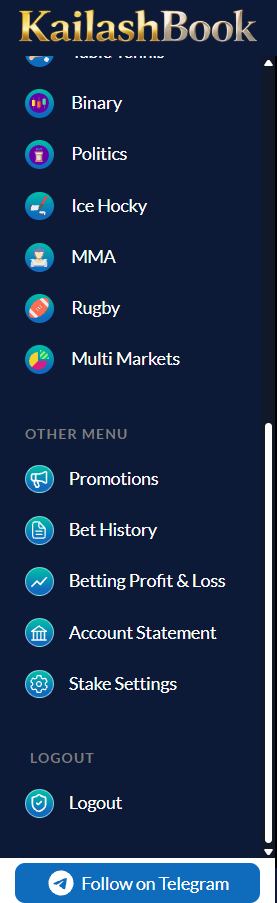 Sidebar bottom — other menu