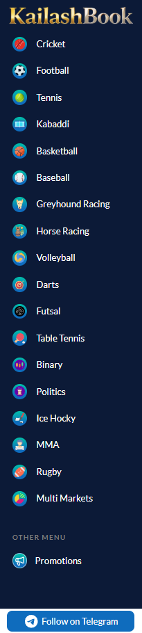 Sidebar top — sport list